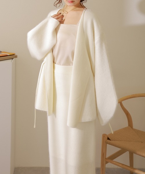 カーディガン cache coeur knit cardigan /カシュクール ボリューム