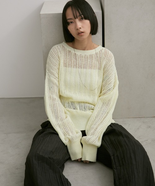 【新品】AUNT MARIE'S クルーネックケーブルニット Aunt Marie's（アントマリーズ）の「AUNT MARIE'S クルーネック