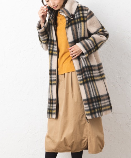 aunt lily」 ステンカラーコート S イエロー レディース : ZOZOTOWN