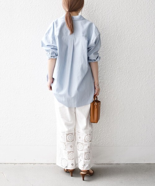 SHIPS for women / シップスウィメン SHIPS any:〈洗濯機可能〉リネン ミックス ワーク ポケット シャツ SHIPS｜SHIPS any:<洗濯機可能>リネン ミックス ワーク ポケット