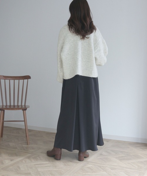 「HER CLOSET」 ニットカーディガン M ベージュ レディース_画像4