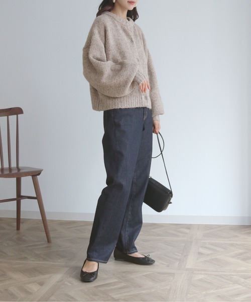 「HER CLOSET」 ニットカーディガン M ベージュ レディース_画像8