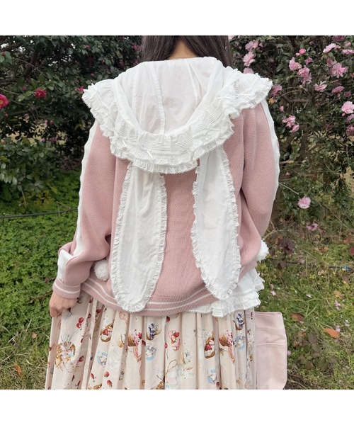 PINK HOUSE - 専用　ピンクハウス  うさぎ耳付きブラウス　ピンク PINK HOUSE ブラウス シャツ うさぎの耳フード付きベスト