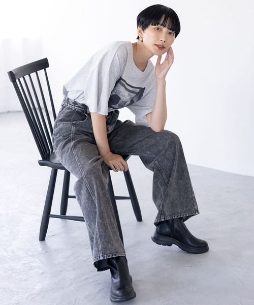 「LEPSIM」 ショートブーツ LARGE ブラック レディース_画像4