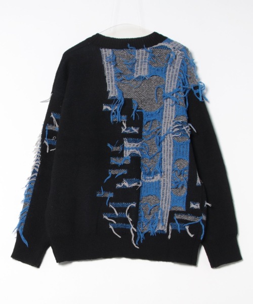 URBAN RESEARCH DOORS カーディガン 透かし柄キーネック