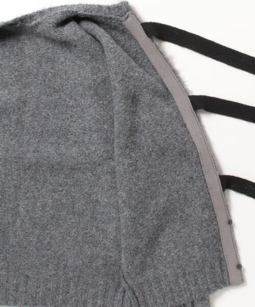 「EMMEL REFINES」 ニットカーディガン FREE ダークグレー レディース_画像3