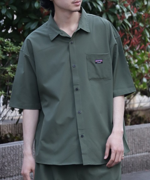 GERRY（ジェリー） シャツ 接触冷感 ドットメッシュ ストレッチ 半袖
