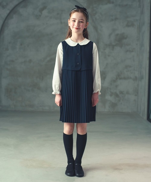 女の子　卒園式　入学式　着物ワンピース　キッズ　着物ドレス　110cm〜120 DRESCCO（ドレスコ） ワンピース 入園式 卒園式 クラシカルプリーツ