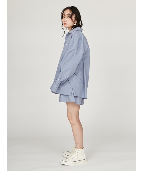 emmi パンツ ストライプイージーハーフパンツ レディース