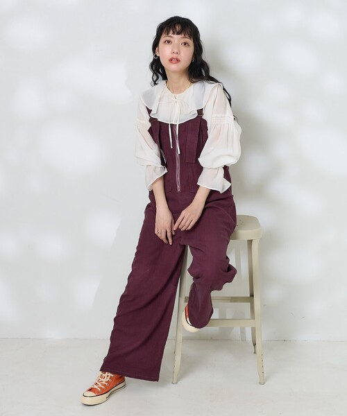 ブラウス シャツ フリルシアーブラウス レディース FREAK'S STORE ブラウス シャツ シアーフリルブラウス/フリル襟