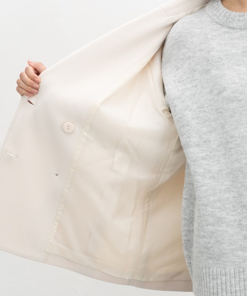 「Honeys」 「GLACIER」ピーコート M ダークブラウン レディース_画像5