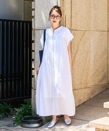 美品 ヌキテパ インド製　レース使いノースリーブワンピース B461 美品 ヌキテパ インド製 レース使いノースリーブワンピース B461