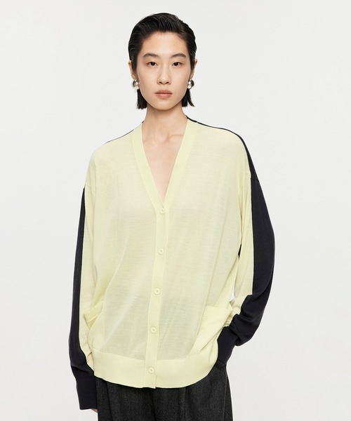 ニット セーター Two-Tone Merino Wool Cardigan / カーディガン レディース メンズ