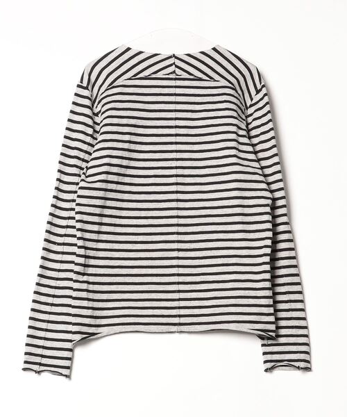 「KAZUYUKI KUMAGAI ATTACHMENT」 ボーダー柄長袖Tシャツ 3 ブラック メンズ