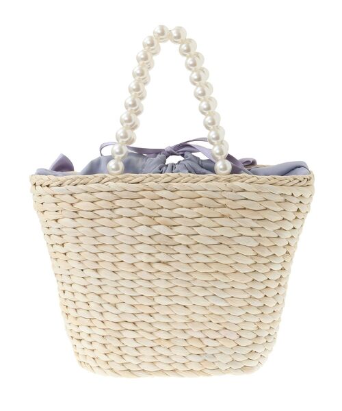 EC限定パールハンドルリボンカゴバッグ EC限定パールハンドルリボンカゴバッグ/Maison de FLEUR（メゾン
