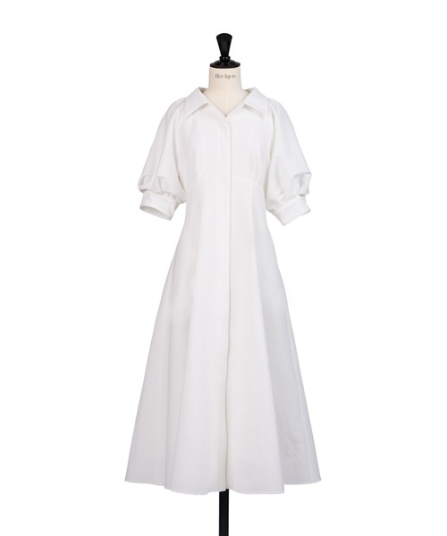 Her lip to ワンピース Vienna Volume Sleeve Shirt Dress