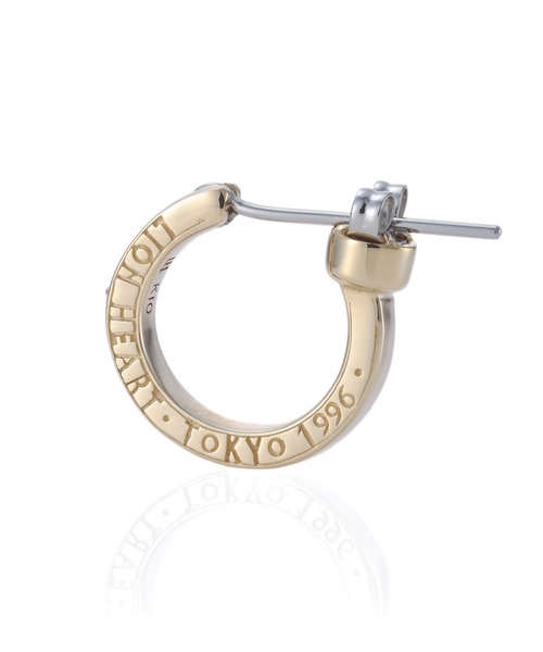 ピアス “for Gift”クロッシングピアス（ELプレーンフープ/S SIZE）/K10ゴールド「LION HEART / ライオンハート」の画像