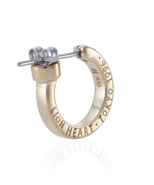 ピアス “for Gift”クロッシングピアス（ELプレーンフープ/S SIZE）/K10ゴールド「LION HEART / ライオンハート」の画像