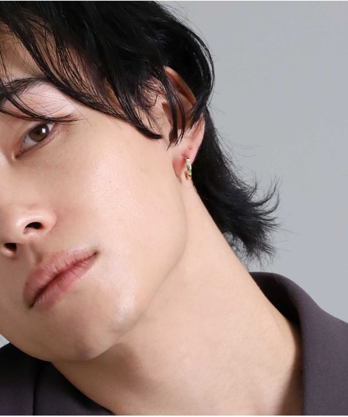 ピアス “for Gift”クロッシングピアス（ELプレーンフープ/S SIZE）/K10ゴールド「LION HEART / ライオンハート」の画像