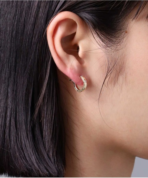 ピアス “for Gift”クロッシングピアス（ELプレーンフープ/S SIZE）/K10ゴールド「LION HEART / ライオンハート」の画像
