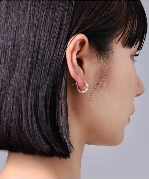 ピアス “for Gift”クロッシングピアス（ELプレーンフープ/S SIZE）/K10ゴールド「LION HEART / ライオンハート」の画像