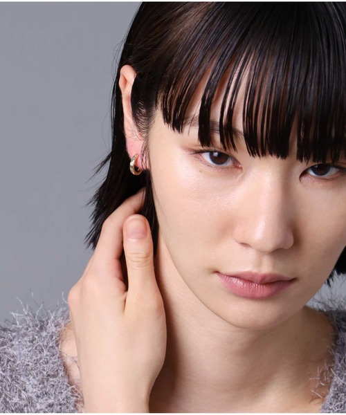 ピアス “for Gift”クロッシングピアス（ELプレーンフープ/S SIZE）/K10ゴールド「LION HEART / ライオンハート」の画像