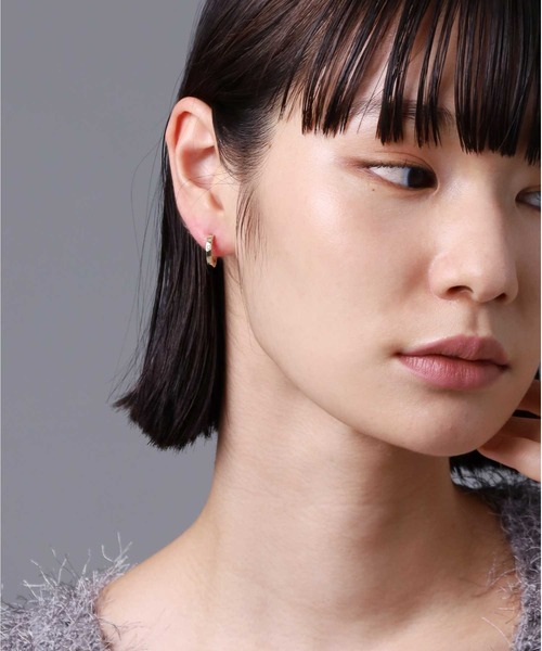 ピアス “for Gift”クロッシングピアス（ELプレーンフープ/S SIZE）/K10ゴールド「LION HEART / ライオンハート」の画像