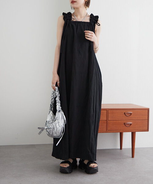 w closet ワンピース 「3色展開」ドロストフリルタンク