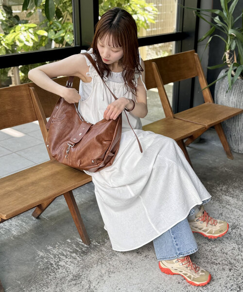 w closet ワンピース 「3色展開」ドロストフリルタンク