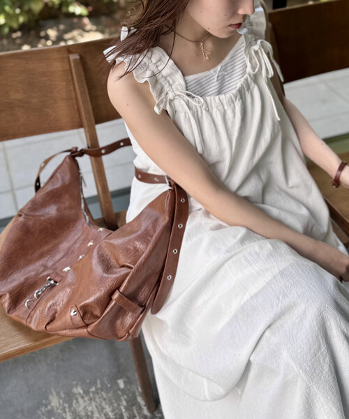 w closet ワンピース 「3色展開」ドロストフリルタンク