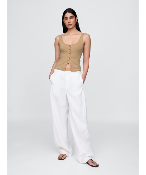 GAP タンクトップ ノースリーブ モダン クロップド レディース