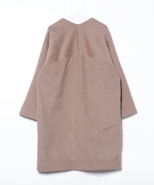 JEANASIS（ジーナシス） ノーカラーコート FREE ブラウン レディース