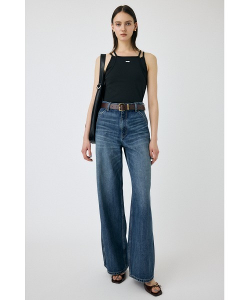 MOUSSY HW WIDE PAINT STRAIGHT ワイドデニムパンツ PAINTER WIDE STRAIGHT（デニムパンツ）｜MOUSSY（マウジー）の
