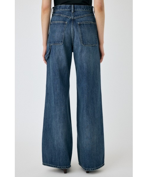 MOUSSY HW WIDE PAINT STRAIGHT ワイドデニムパンツ MOUSSY HW WIDE PAINT STRAIGHT GRY -ファッション通販 FASHION