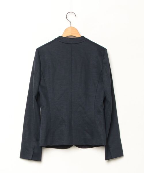 GREEN LABEL RELAXING ノーカラージャケット 38 ネイビー green label relaxing 「green relaxing」 ノーカラージャケット