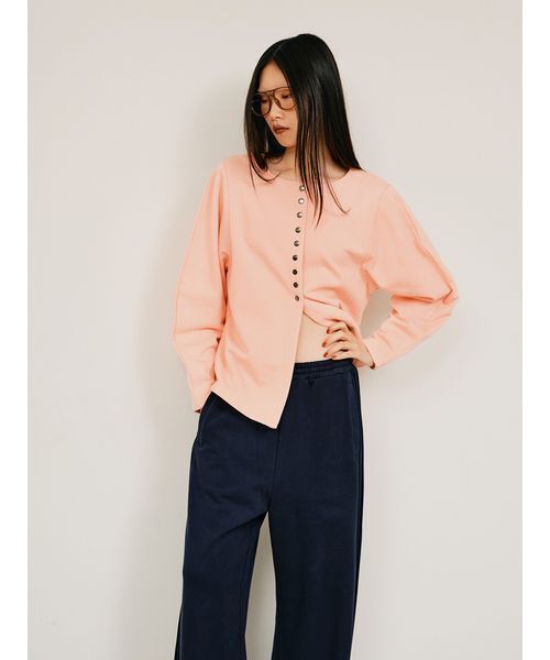 null.（ヌル） カーディガン コクーンスウェットカーディガン