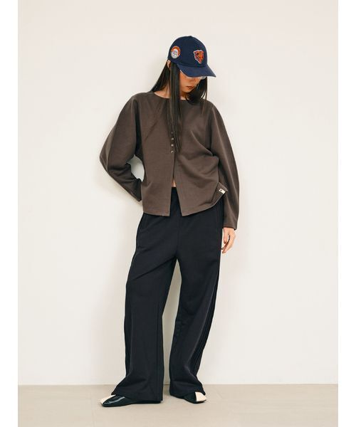 null.（ヌル） カーディガン コクーンスウェットカーディガン