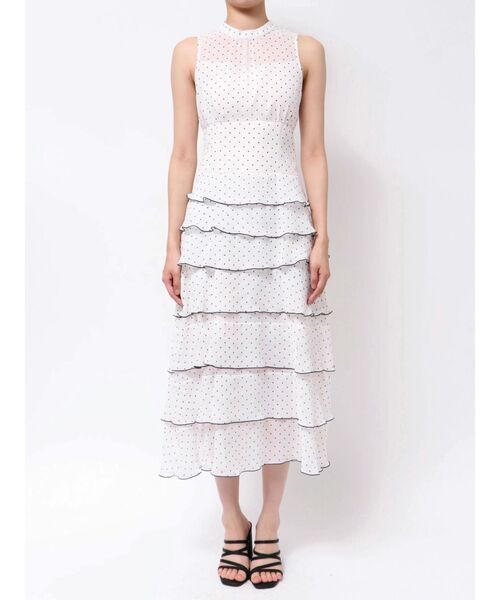 ワンピース　シフォンワンピース　MECURYDUO マーキュリーデュオ MERCURYDUO ワンピース シフォンティアードワンピース