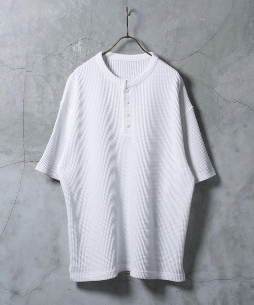 JIGGYS SHOP（ジギーズショップ） ヘンリーネック tシャツ ワッフル