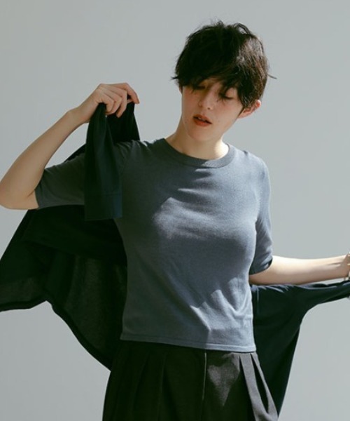 「ETRE TOKYO」 7分袖ニット FREE ブラック レディース