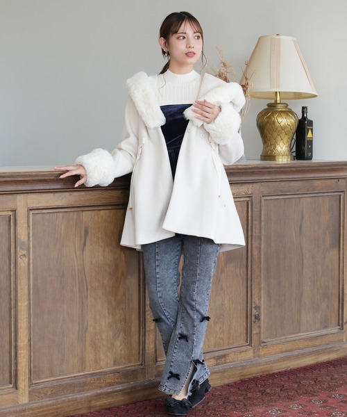 「ASTORIA ODIER」 コート SMALL ホワイト レディース_画像6