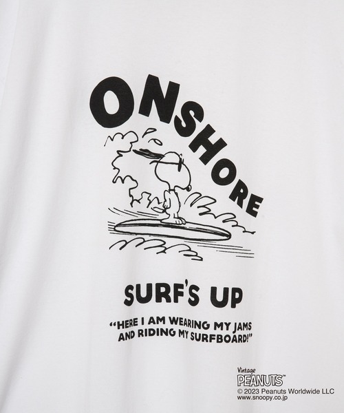 「AMERICAN RAG CIE」 半袖Tシャツ「Vintage PEANUTSコラボ」 M ホワイト メンズ