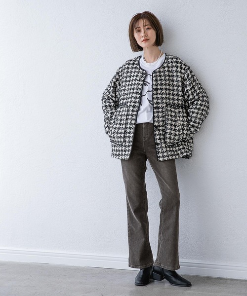 「A part by」 加工ブーツカットデニムパンツ「SOMETHINGコラボ」 LARGE ライトブルー レディース