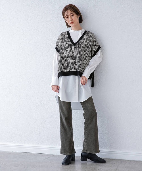「A part by」 加工ブーツカットデニムパンツ「SOMETHINGコラボ」 LARGE ライトブルー レディース