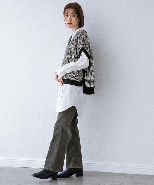 「A part by」 加工ブーツカットデニムパンツ「SOMETHINGコラボ」 LARGE ライトブルー レディース