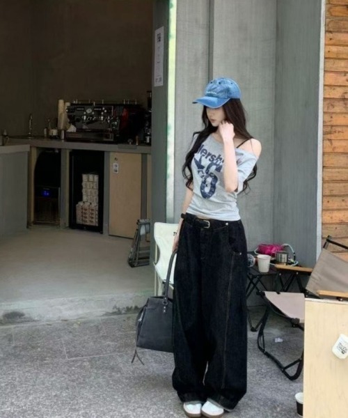 Tシャツ Keystone Snacks 企業ロゴ 半袖 イエロー Lサイズ レディース 古着 ストリート Y2K DEVICE（デバイス） tシャツ シンプル 英字 ロゴ プリント 韓国