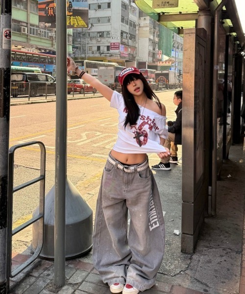 Tシャツ Keystone Snacks 企業ロゴ 半袖 イエロー Lサイズ レディース 古着 ストリート Y2K DEVICE（デバイス） tシャツ シンプル 英字 ロゴ プリント 韓国