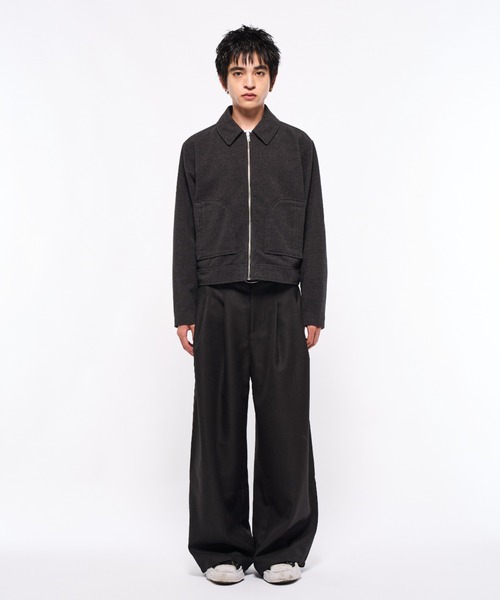 パンツ 2tuck black linen slacks pants 2tuck black linen slacks pants パンツ