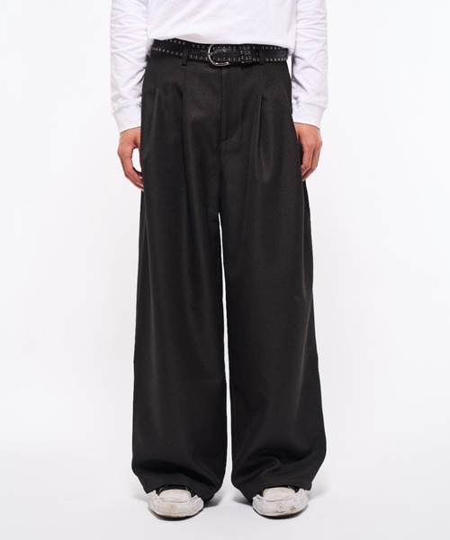 Elanque スラックス 2tuck slacks pants/2タックスラックスパンツ