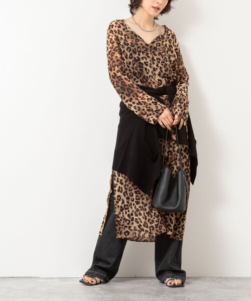 Rie Miller ワンピース カフタンシフォンワンピース : ZOZOTOWN